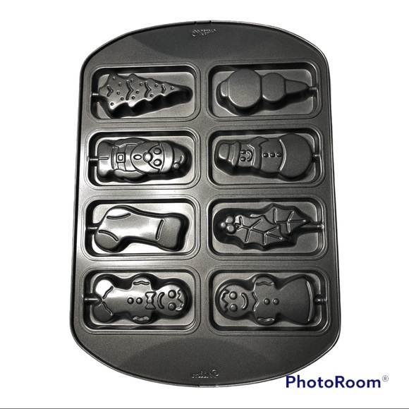 wilton christmas santa, stocking cookie/cake pops mold - Picture 2 of 2